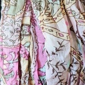 70 x 20 Pink and Peach Decorator Scarf Art Decor Accordion‎ Fabric Polyester #4